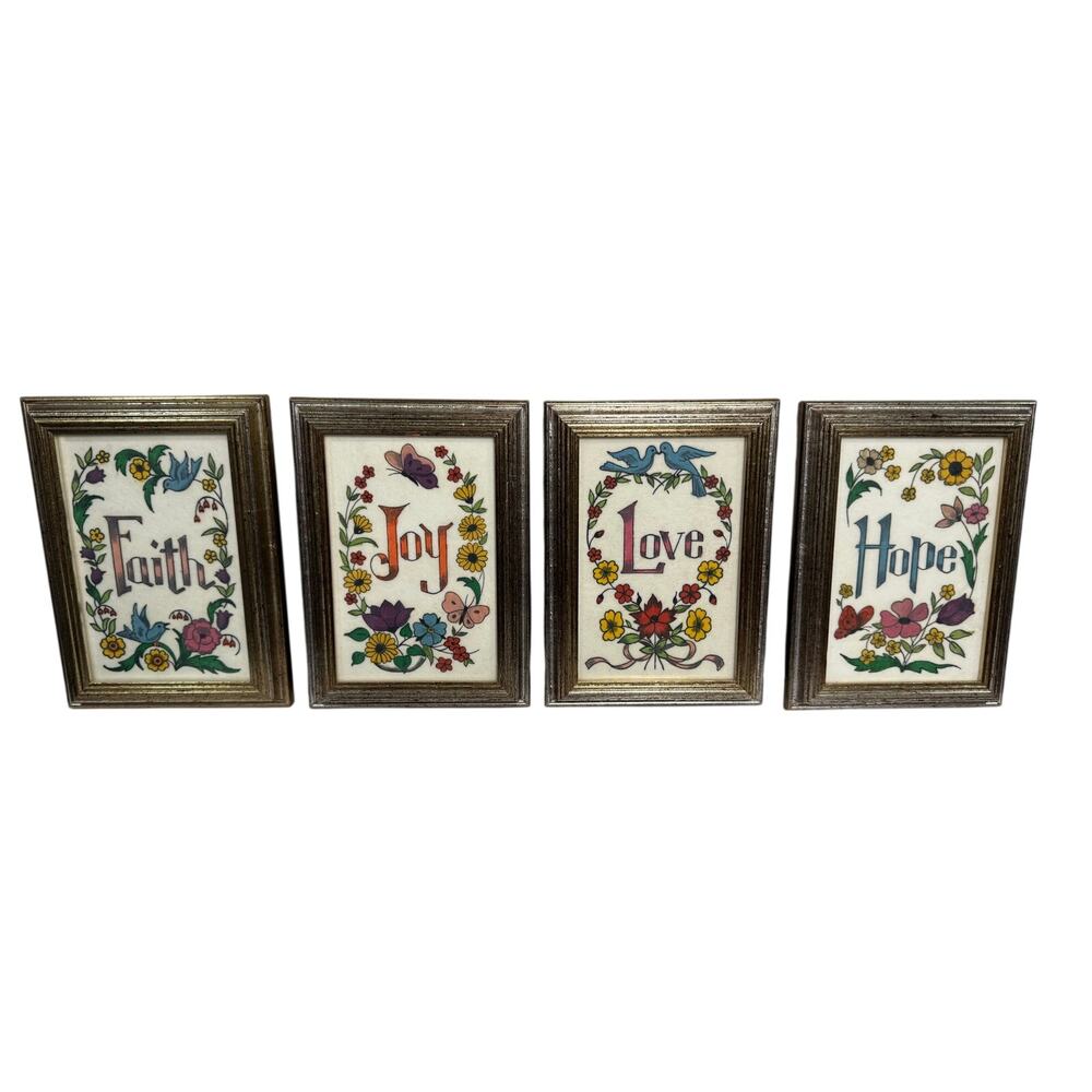 Framed Word Floral Art Flash Tattoo Set 4